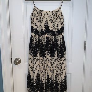 Ann Taylor ivory and black dress, size 0